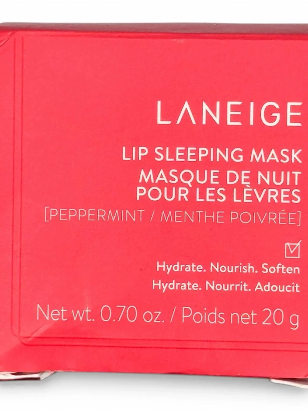 LANEIGE Peppermint Lip Sleeping Mask + Lip Glowy Balm New (Box Damage)